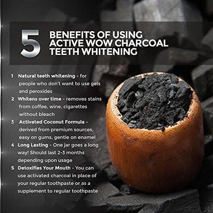 Teeth Whitening Charcoal Powder, Natural Activated Charcoal Teeth Whitener Powder