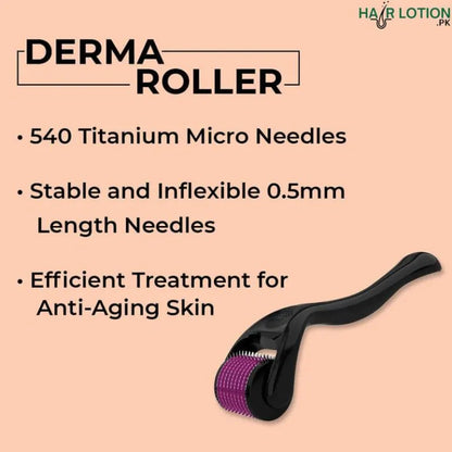 Derma Roller for Face and Skin Care - 0.50 mm - Includes Free Storage Case